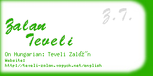 zalan teveli business card